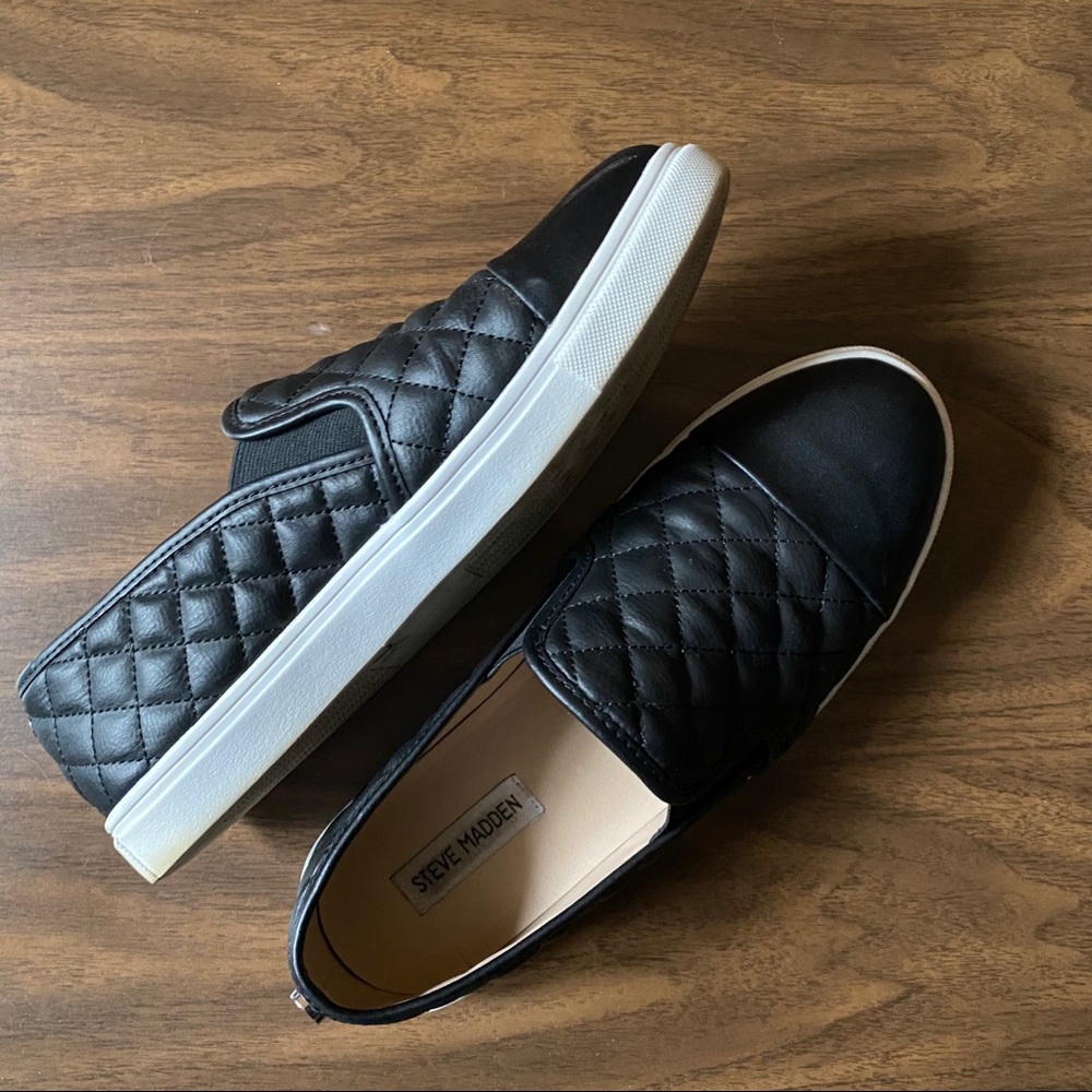 Steve Madden Eventrcq Black Slip On Sneakers